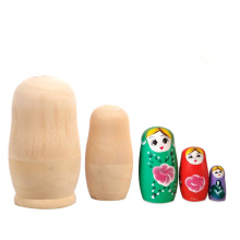 Marca FQ matryoshka empilhamento personalizar DIY artesanato japonês boneca de madeira de nidificação